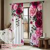 2 Pcs Rose Print Curtains,suitable for Bedroom,living Room Kitchen Decoration,home Decoration,window Decoration