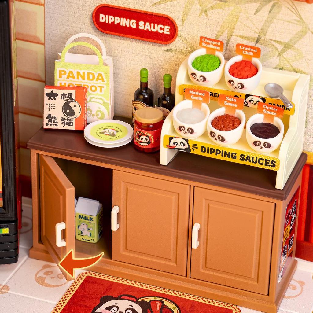 ROBOTIME Rolife 3D Puzzle Super Creator Panda HoPot DIY Miniature House (DW020) | 1:24 Scale