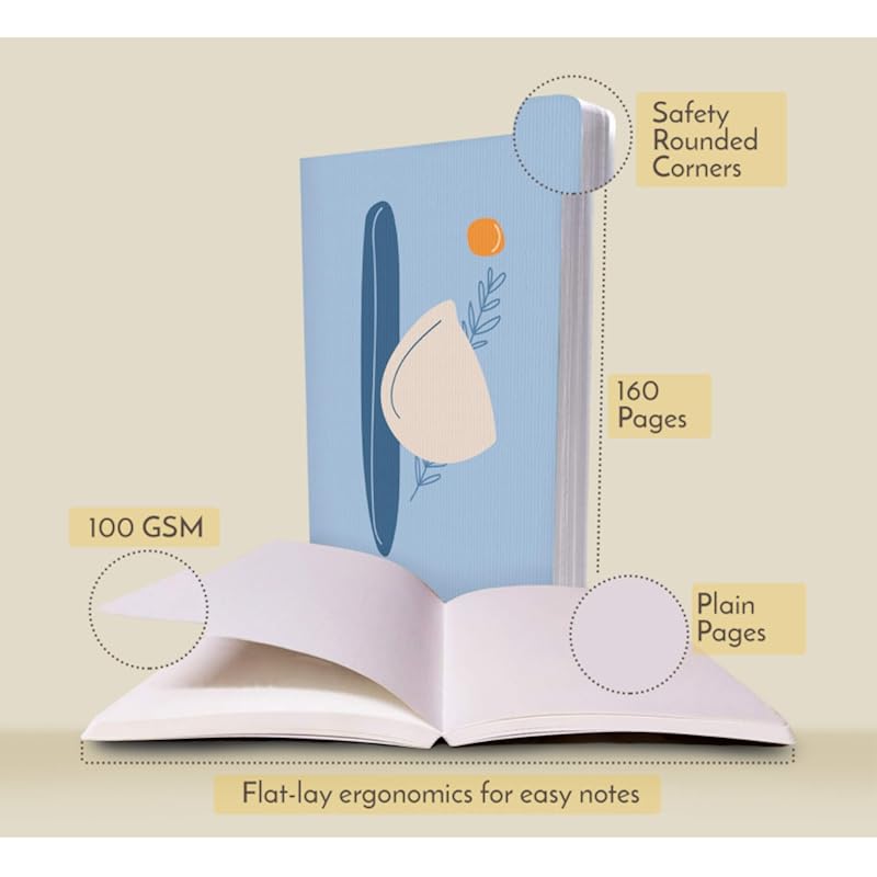 FACTOR NOTES Notebooks : A5, 100 GSM, Plain Journal Diary (The Blue Sunset)