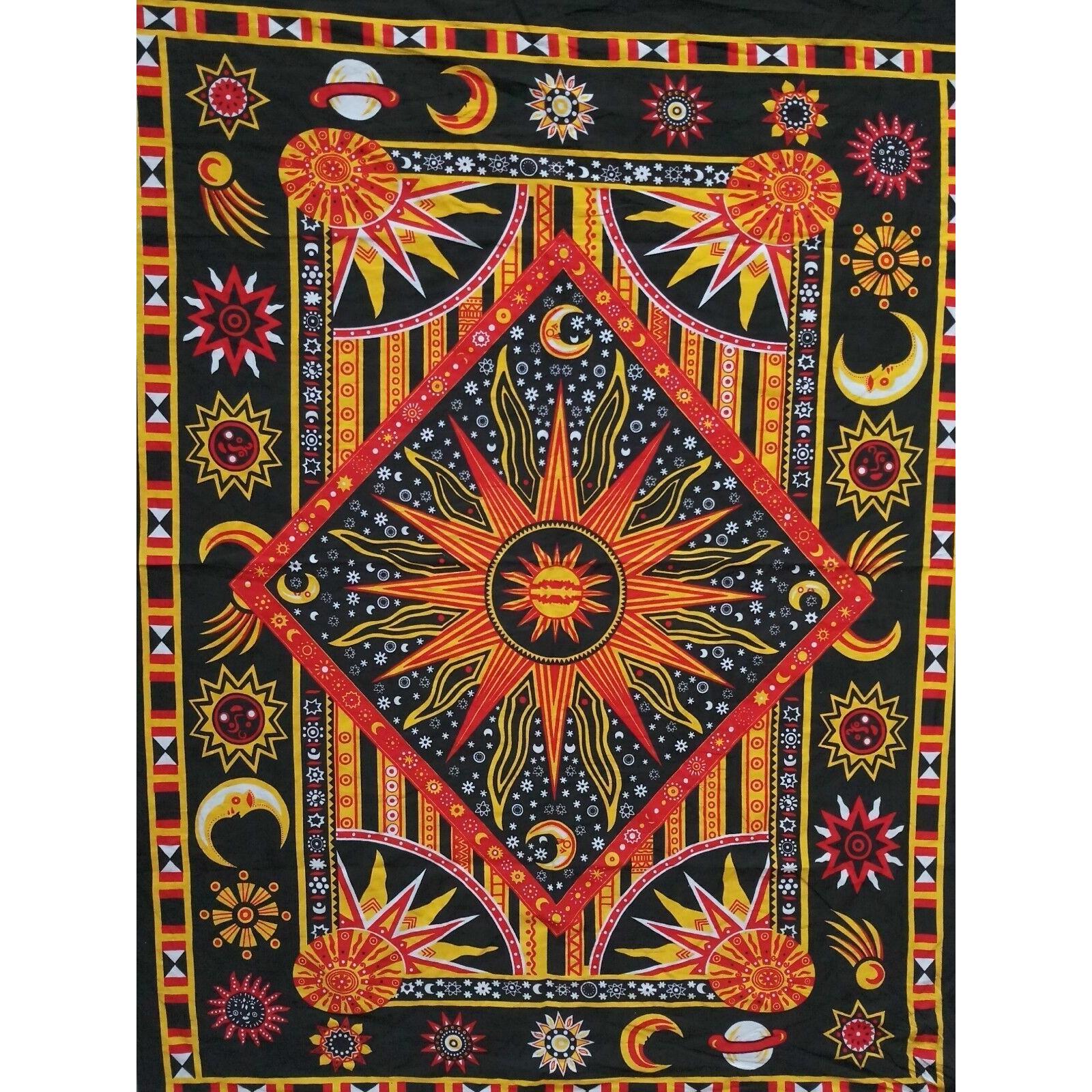 Tapestry Astrology Zodiac Indian Mandala 75x100