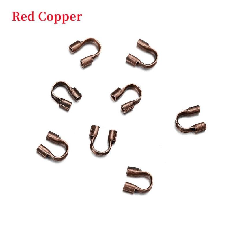 100pcs 4.5x4mm Wire Protectors Wire Guard Guardian Protectors Loops U Shape Accessories Clasps Connector for Jewelry Making