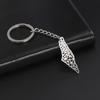 Dreamtimes Fashion Stainless Steel Keychain Necklace Car Bag Pendant Charm Muslim Amulet Islamic Rune Jewelry Gift