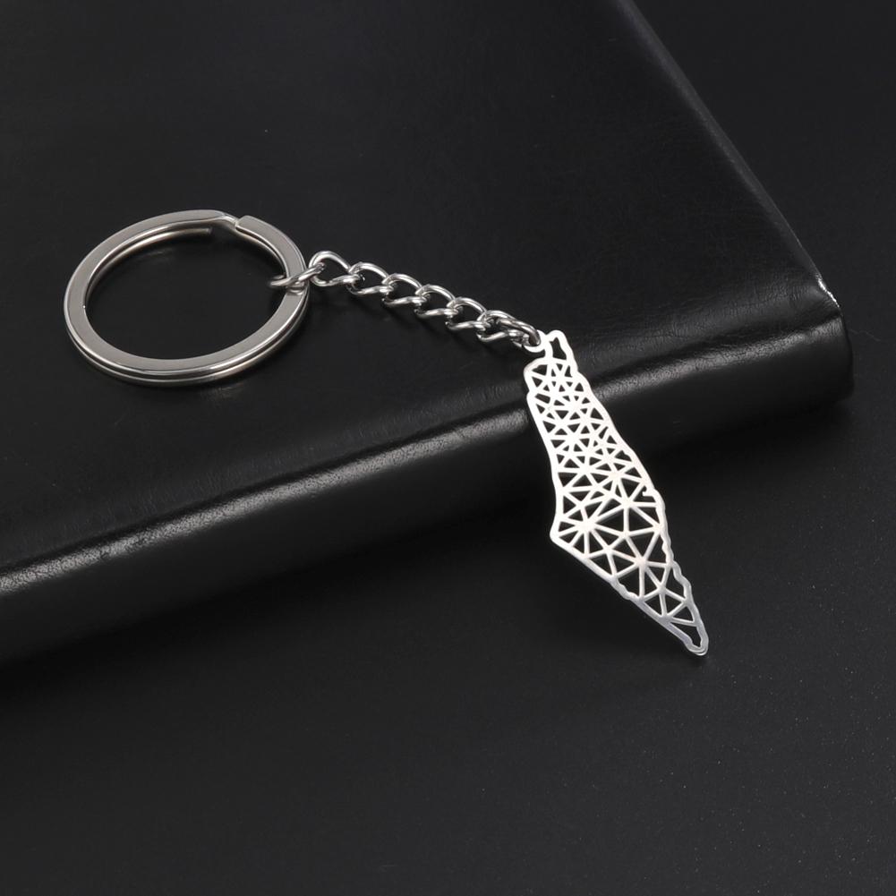 Dreamtimes Fashion Stainless Steel Keychain Necklace Car Bag Pendant Charm Muslim Amulet Islamic Rune Jewelry Gift