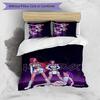 Kpop Demon Hunters Pattern Printed 3PCS Bedding Set, Soft Skin-Friendly Washable Duvet Cover & Pillowcases Set