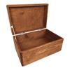 Elegante Bruine Houten Doos met Slot 30x20 cm - Schatkist