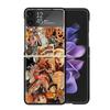 Halloween Fall Art Witch Cat Clear Phone Case For Samsung Z Flip 7 6 5 4 3 Galaxy ZFlip7 ZFlip6 ZFlip5 ZFlip4 ZFlip3 5G Print Co