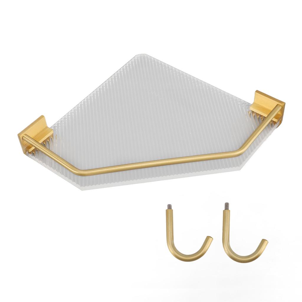 Acrylic Wall Mounted Corner Shelf Punch Free Acrylic Wall Mounted Floating Shelf Bathroom Kitchen