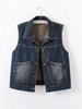 Women's Loose Fit Retro Denim Vest - Korean Style Camisole Jacket for Spring/Autumn 2025