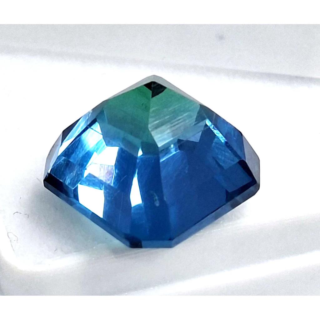Certified Pitambari Sapphire Asscher Cut 12-14 Ct Excellent Loose Gemstone