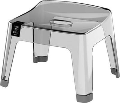 ASVEL Clear Bath Chair 25cm - Stylish Bath Stool with 4 Legs - Breathable, Quick-Drying, Low Height, Made In Japan, Wide Seat, Can Be Hung Over Bathtu