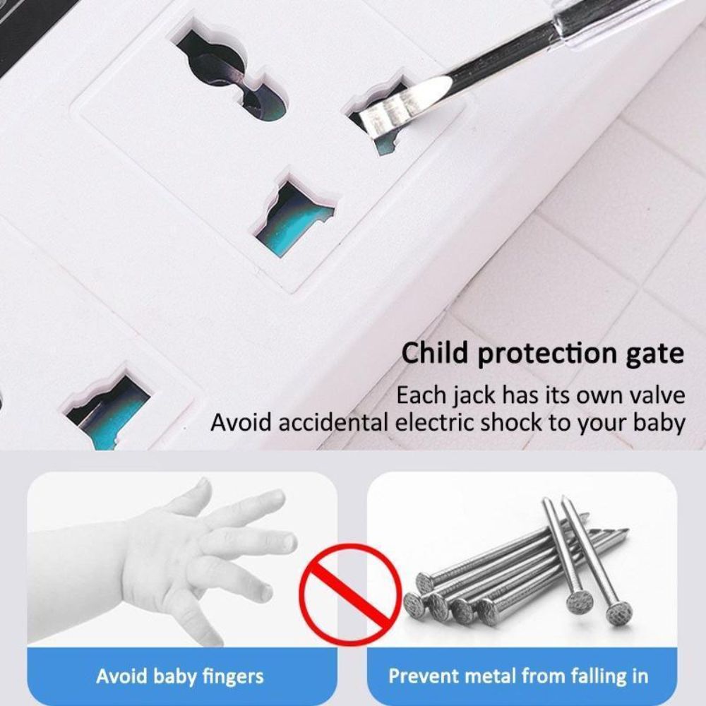 USB Charging Universal Power Strip Plastic Extension Socket New USB Power Strip Household Use