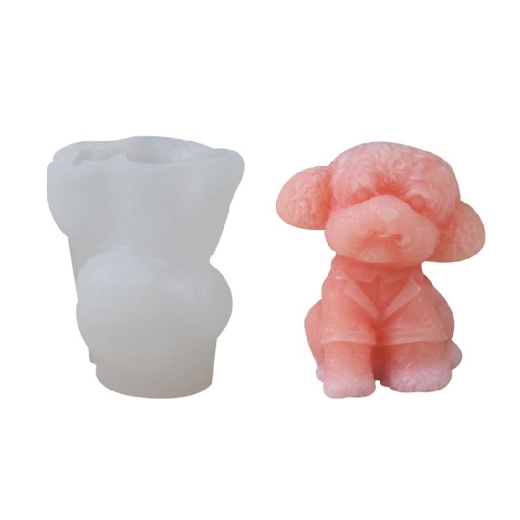 Animal Dog Shaped Candle Silicone Molds for Candle Soap Table Ornaments Gypsum Decorations, Epoxy Resin Silicone Molds