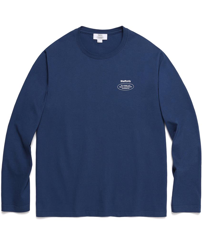 STAFFONLY Slogan Logo Long Sleeve (Deep Blue)