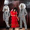 Unterwelt-Meister Beetlejuice Lydia Halloween Kostüm Mit Gestreiftem Polyester Für Kinder Und Erwachsene