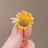 Rhinestones Honeybee Pollinating Flower Brooch Alloy Fashion Jewelry Wedding Party Clothing Accessories for Women