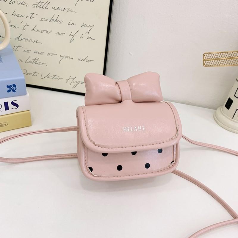 Shoulder Kid Fashion Crossbody Bag With Featuring Polka Dot Prints And Bow Decor