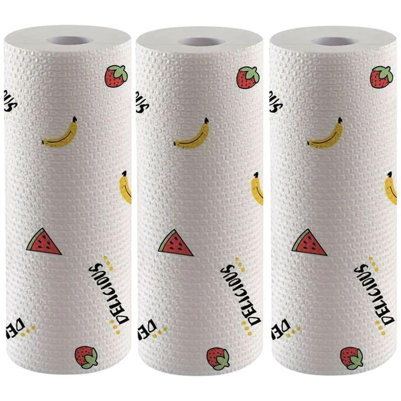 500/50pcs Reusable Kitchen Disposable Rags Non-Woven Cleaning Cloths Washing Dishcloths Rag Cloth Towels Non-stick Scouring Pads