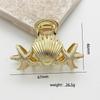 High-End Starfish Ocean Style Hair Claw - Fashionable Shark Clip for Buns
