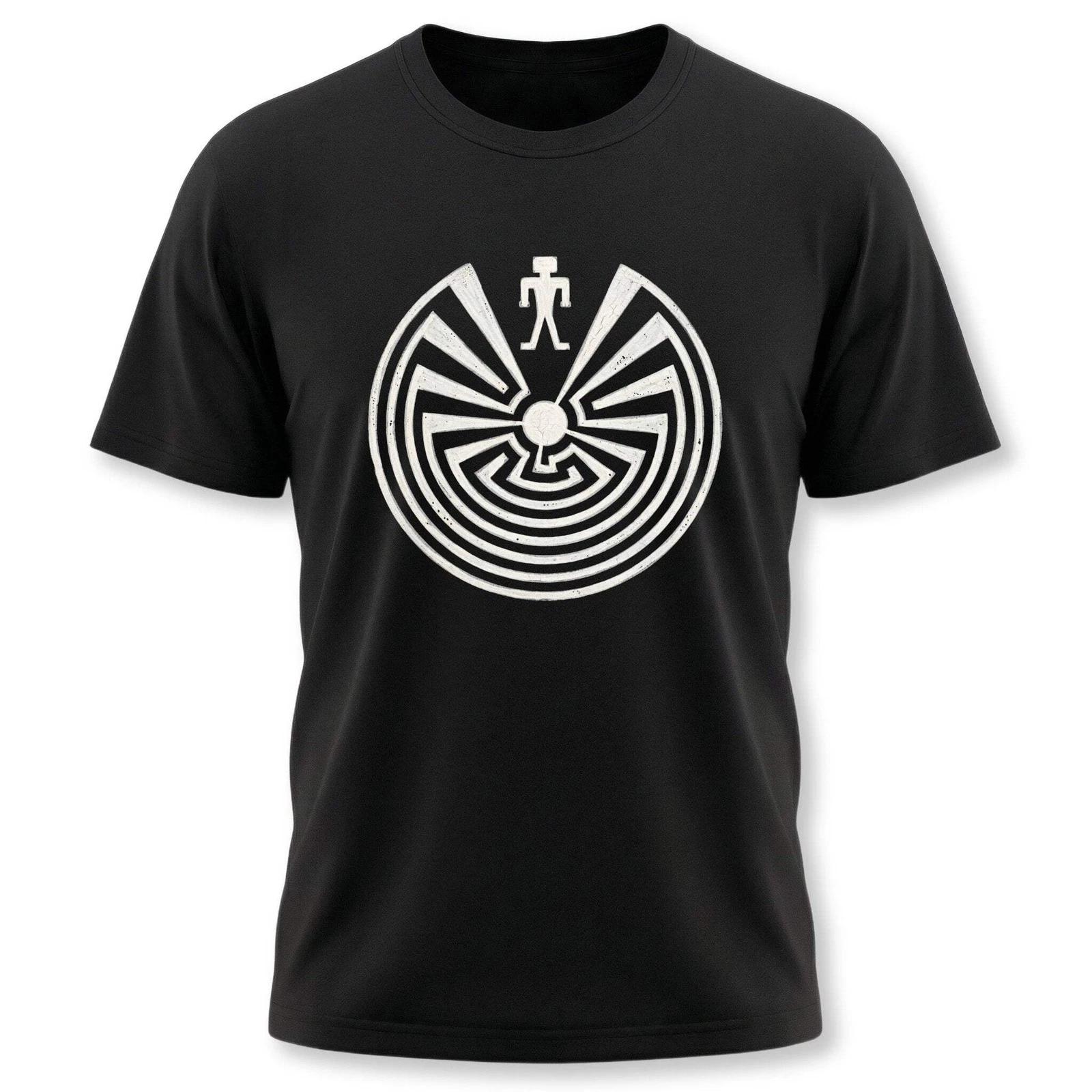 Hopi Man in the Maze Native American Symbol T-Shirt | I itoi Graphic Tee M