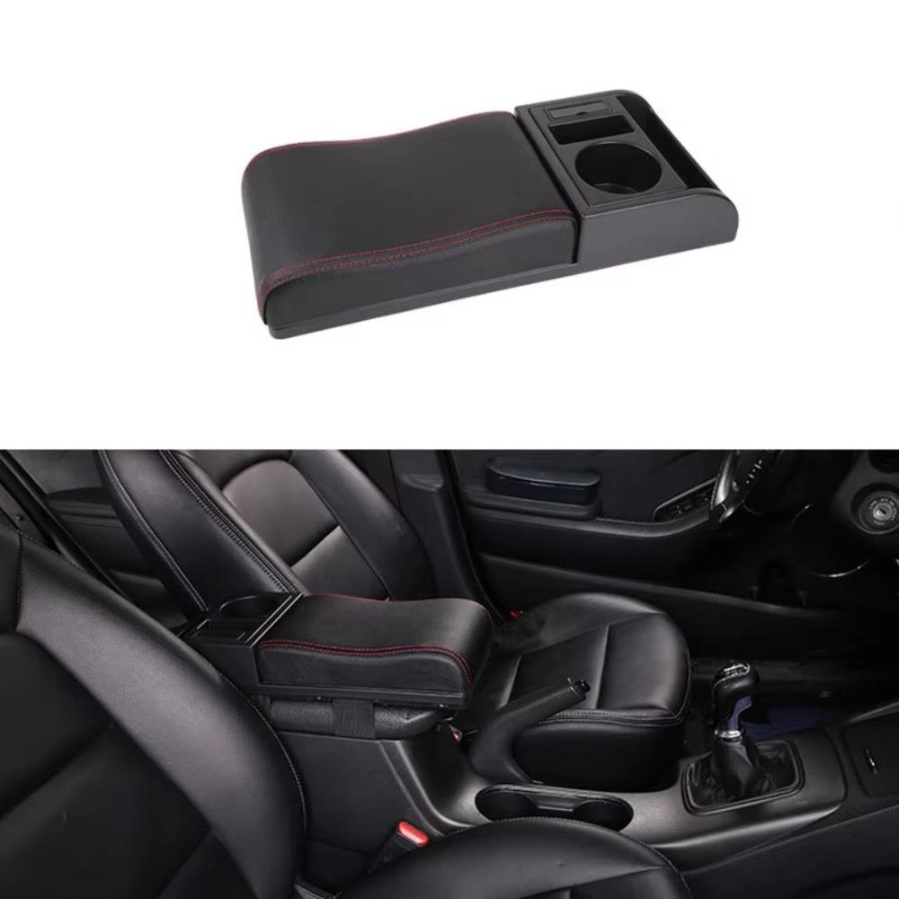 With Cup Holder Car Armrest Box Extender Multi-Functional Storage Box Car Armrest Extender Elbow Support Heightening