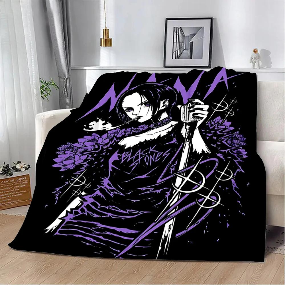 Anime Girls Nana Flannel Blanket 3d Printed Picnic Blankets Warm Soft and Comfortable Throw Blanket Home Travel Birthday Gift