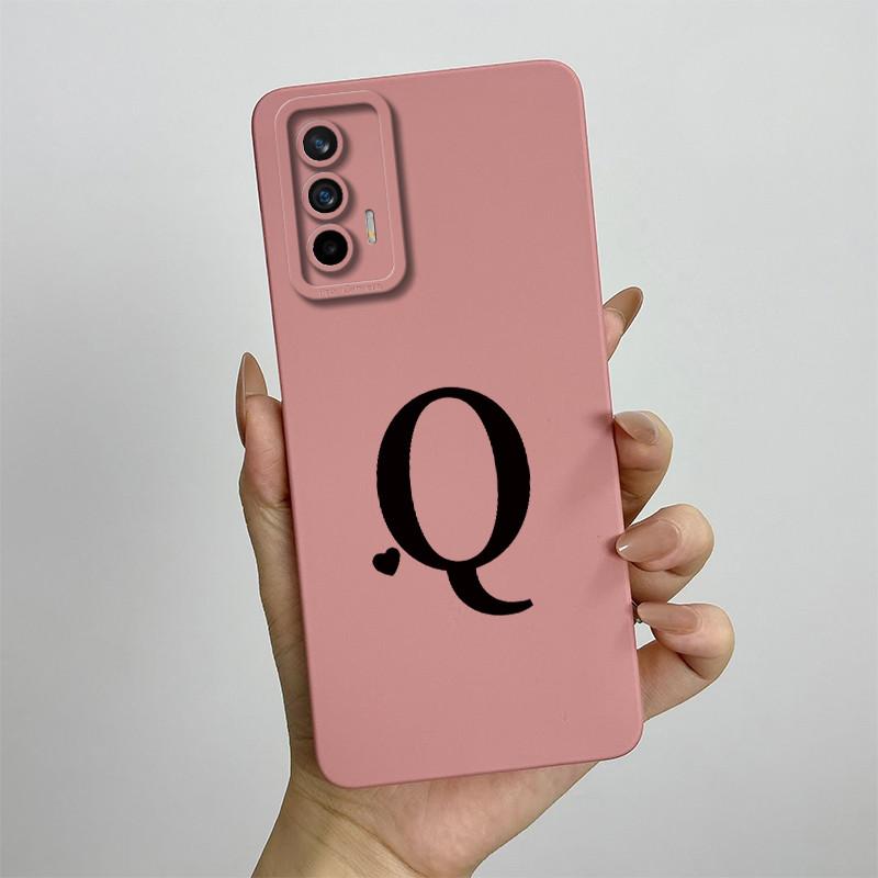For Realme GT Neo2T Case Realme GT 5G Phone Case Realme GT Neo Flash GT Neo 2T Q3 Pro Cute Letters Square Shockproof Back Cover