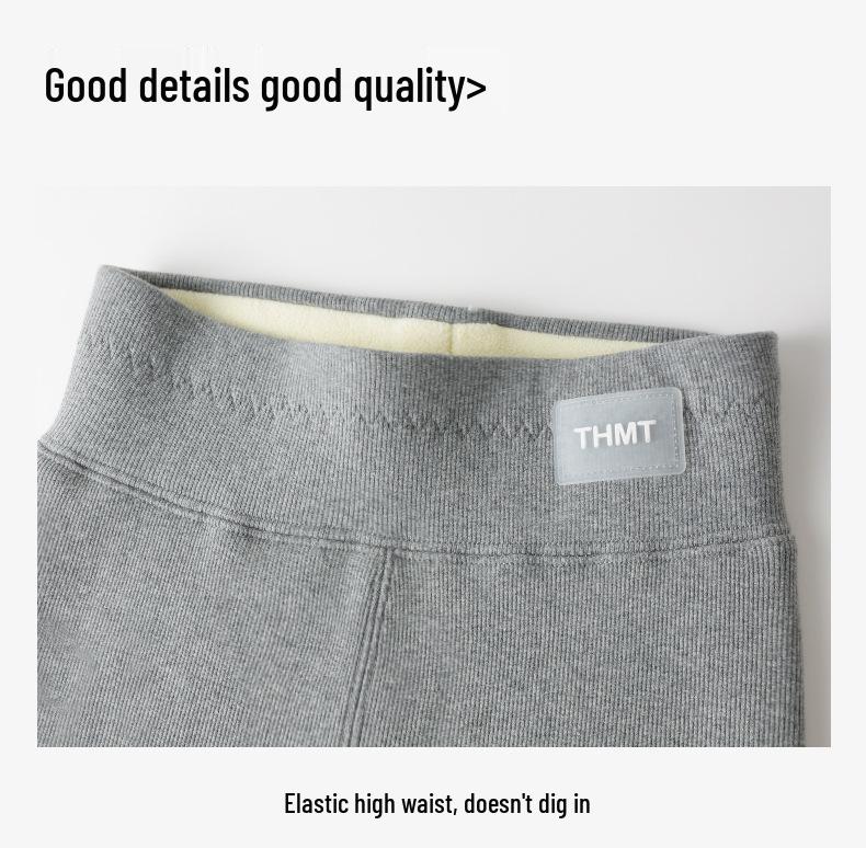 Women's Slimming Extra Thick Lambswool Cotton Pants - Warm Velvet, Non-Bulky, Perfect for Autumn and Winter.
