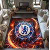 Tappeto in Flanella Stampato Chelsea FC Antiscivolo Morbido Poliestere Tappeto per Pavimento Tappetino Decorativo da Interno per Camera da Letto Soggiorno Divano Sala Giochi Decorazione Casa