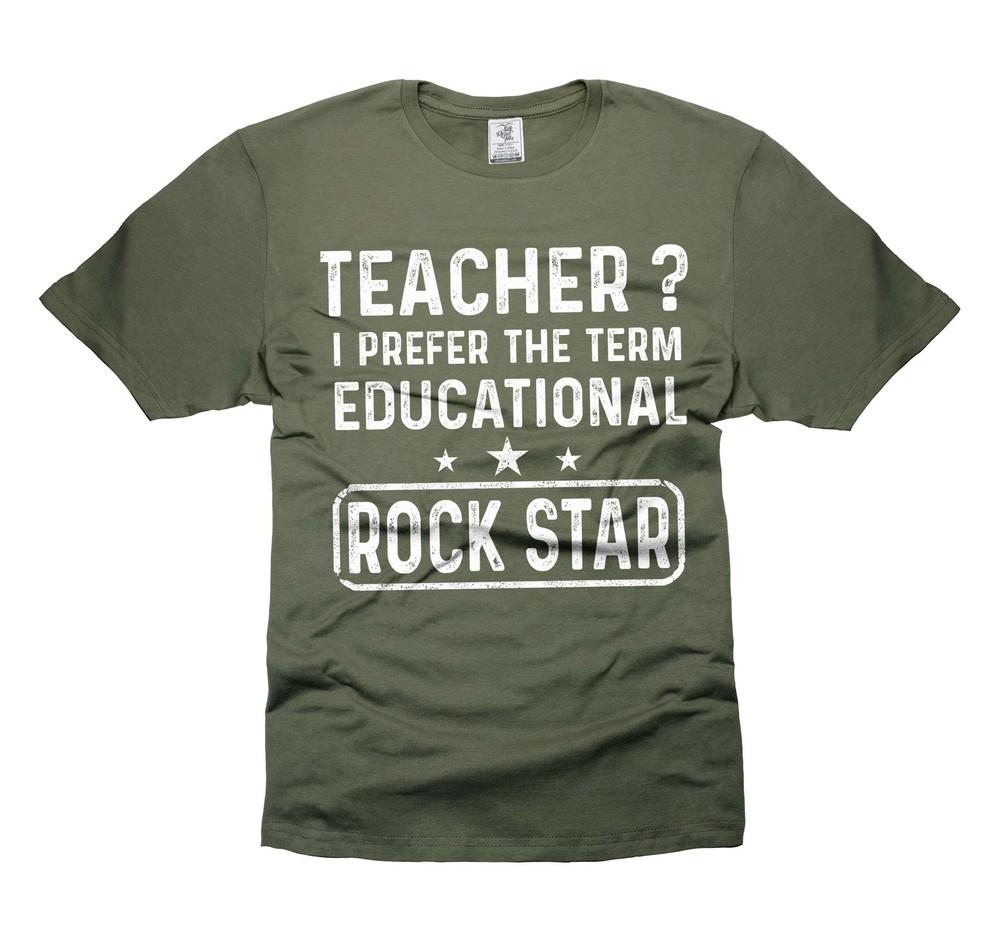 Funny Teacher Shirt Educational ROCK STAR Shirt Teacher school funny gifts Unisex T-Shirt S