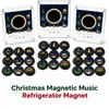 Christmas Magnetic Music Refrigerator Magnet Customized Light Up Rotating Music Player Set Musical Fridge Sticker Decor Gift