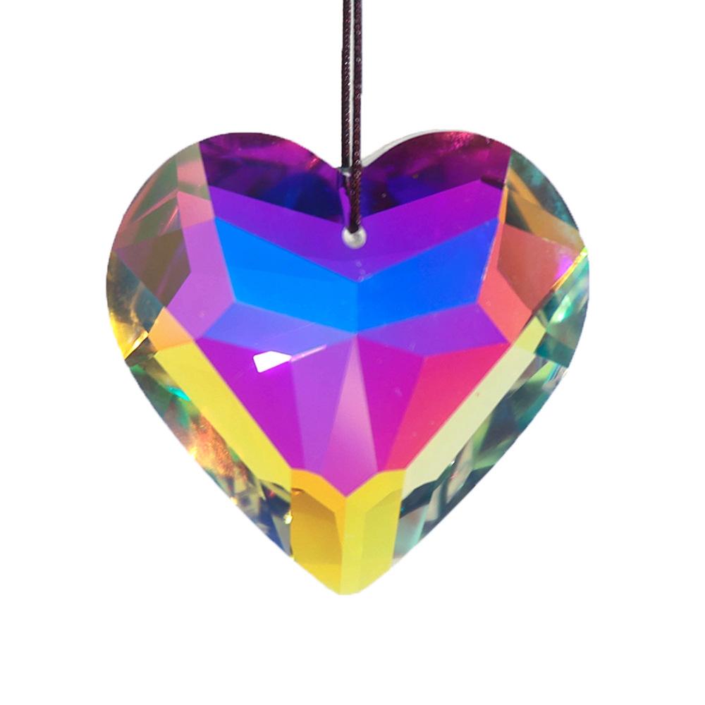 

1 шт. подвесной светильник Suncatcher Crystal Peach Heart Prism, подвесной светильник Sun Catcher Rainbow Prism, подвесное украшение, аксессуары для дома