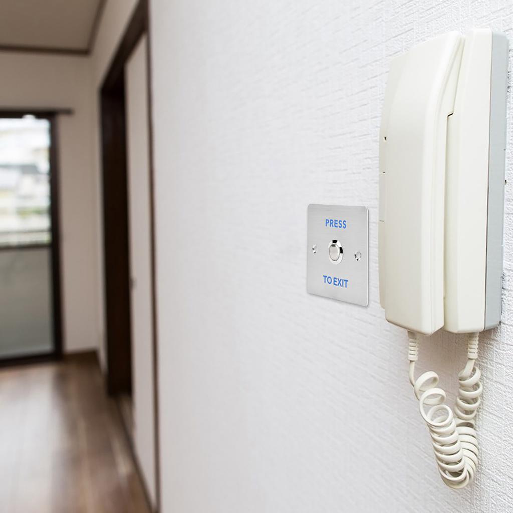 Dörrbrytare i rostfritt stål Dörrutgångsåtkomst Tryckknapp Frigöringsknapp för Åtkomstkontrolllås