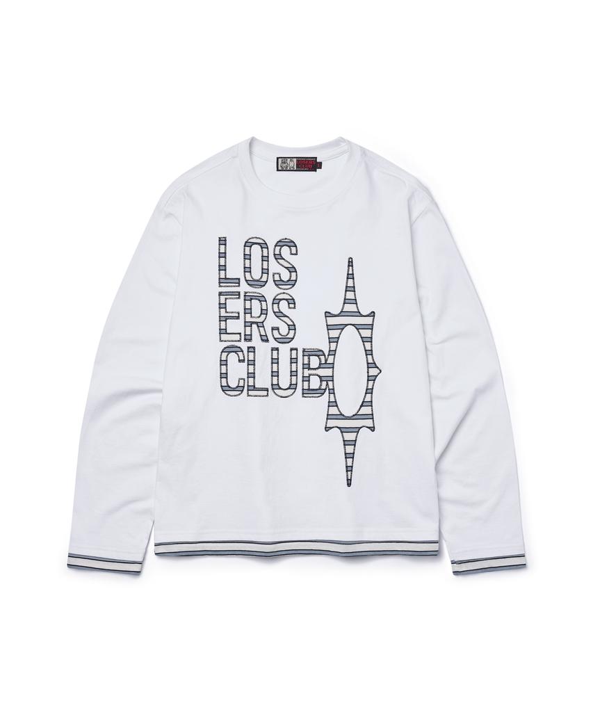 Lujeoseukeulleob Logo Layered Long Sleeve T-Shirt White