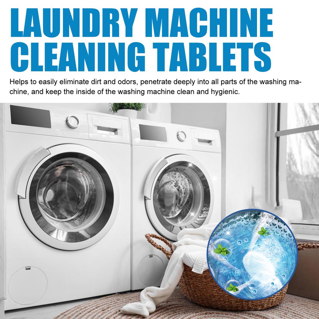 Washing Machine Cleaner Tablets, Deep Clean Washer Drum Sanitizer, Deodorizer Descaler for All Washers (20 Tablets)