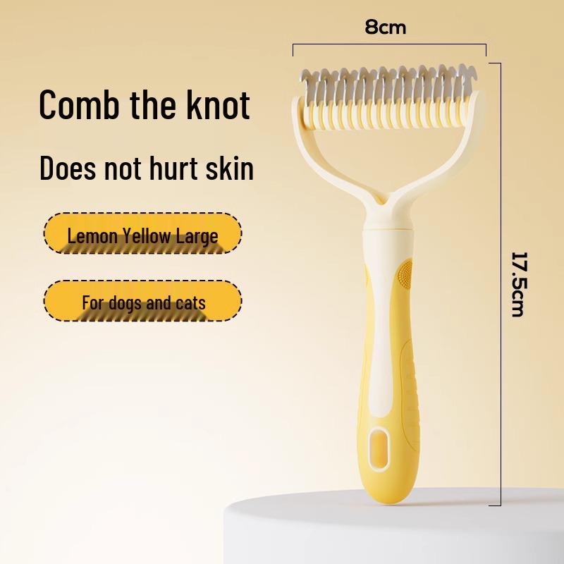 Pet Knot Opener and Grooming Comb for Dogs & Cats – Removes Loose Hair & Detangles Long-Haired Pets
