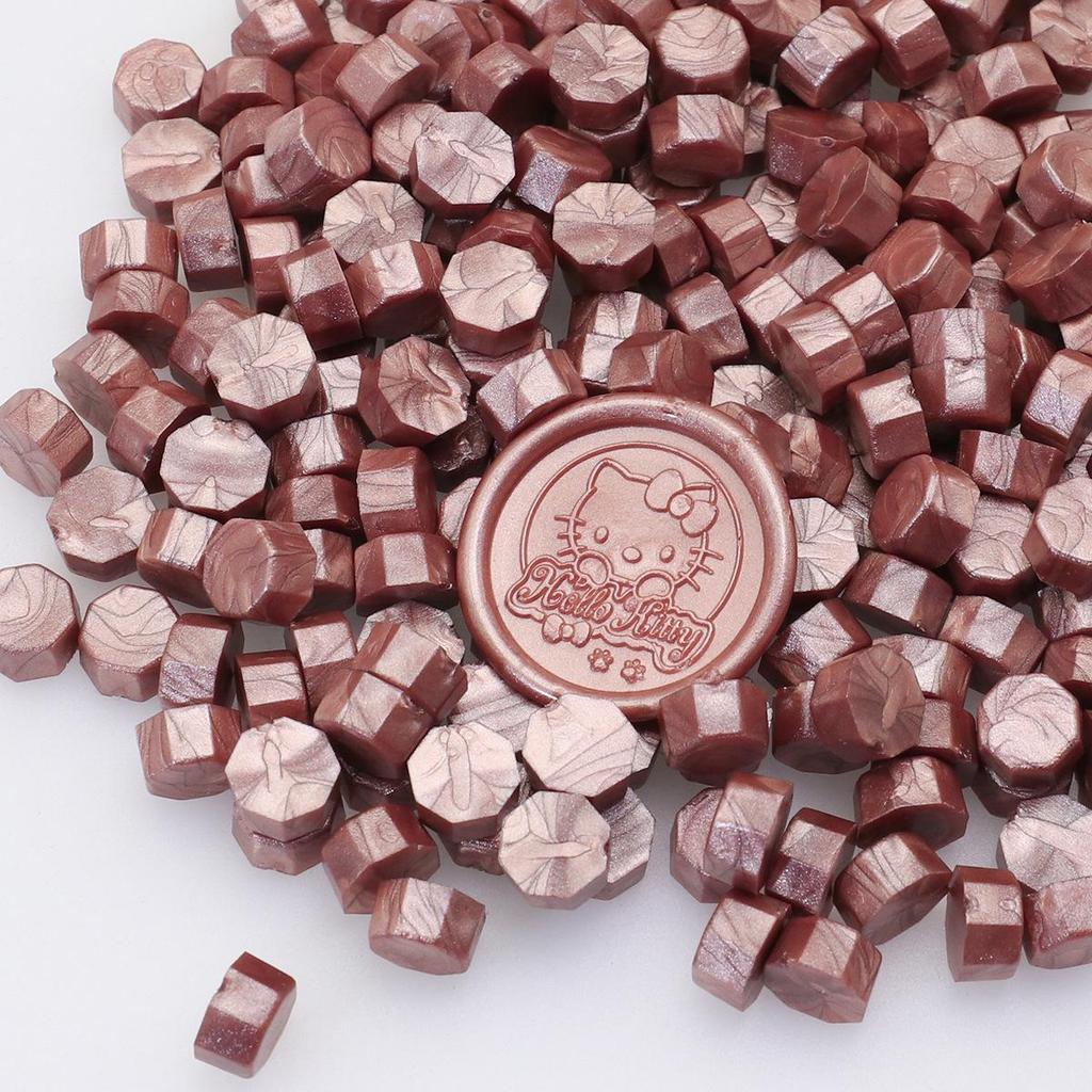 148 Pearlescent Octagonal Sealing Wax Beads - Mixable Colors, 500g Package