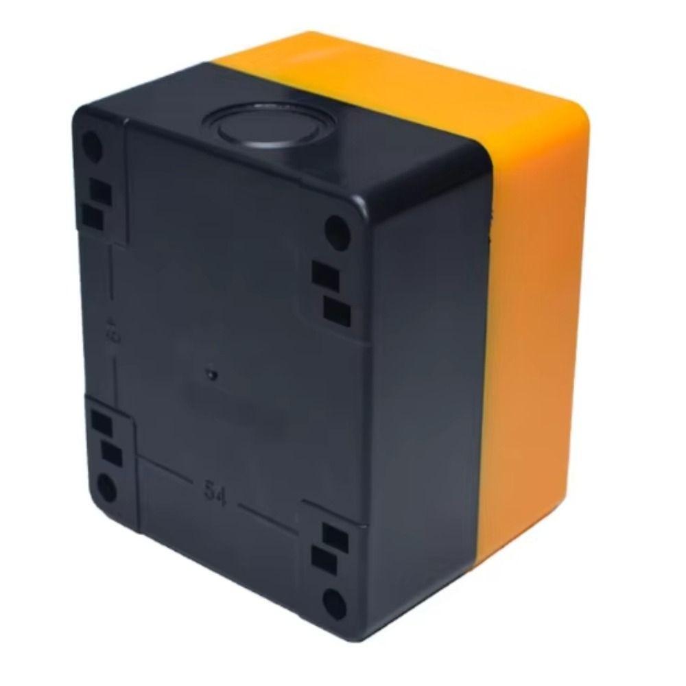 Red Sign Push Button Switch Mushroom Cap Waterproof Emergency Stop Button Switch Box 1NC / 1NO+1NC Contact Plastic