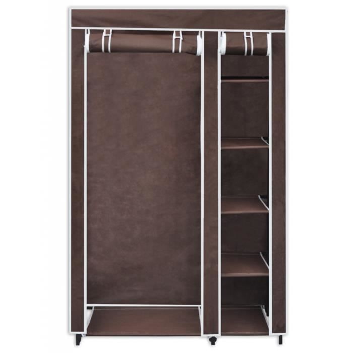 VidaXL Garde-robe en tissu 2 pcs Marron