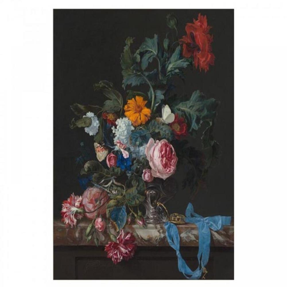 

Натюрморт с цветами в стеклянной вазе, картины маслом, печать на холсте, художественные постеры и принты, художественные фотографии в стиле барокко, домашний декор 21*30cm No Frame