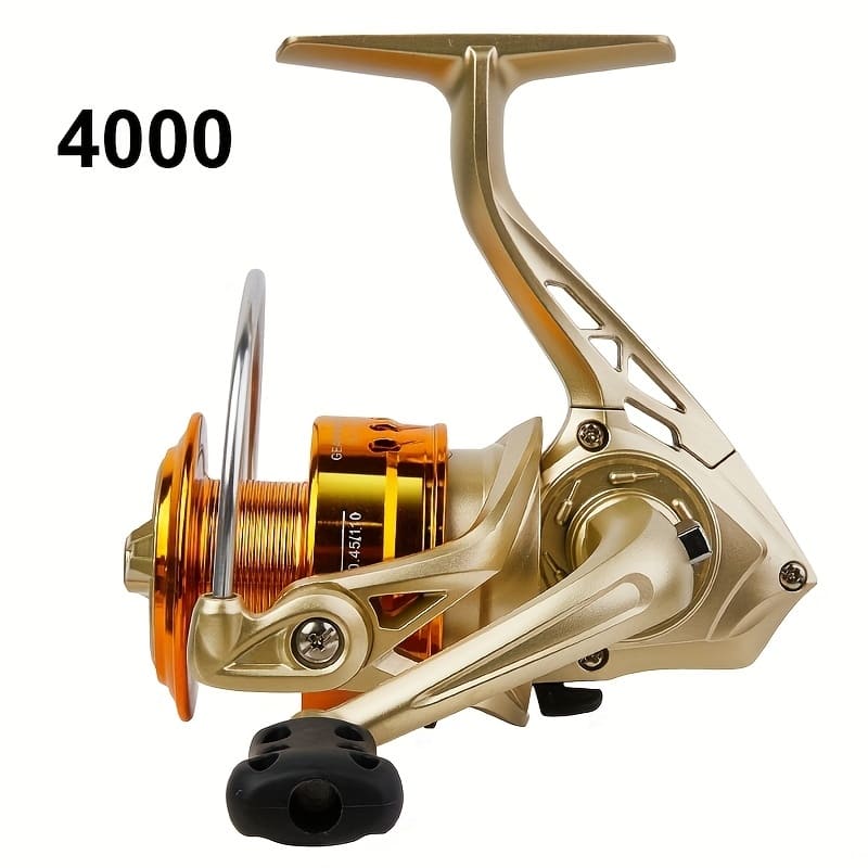 

Полностью металлический покрытый спиннинговый катушка 5.2:1 Высокоскоростное передаточное число Легкая катушка для ловли приманкой Складная рукоятка Подходит для пресной и соленой воды 4000