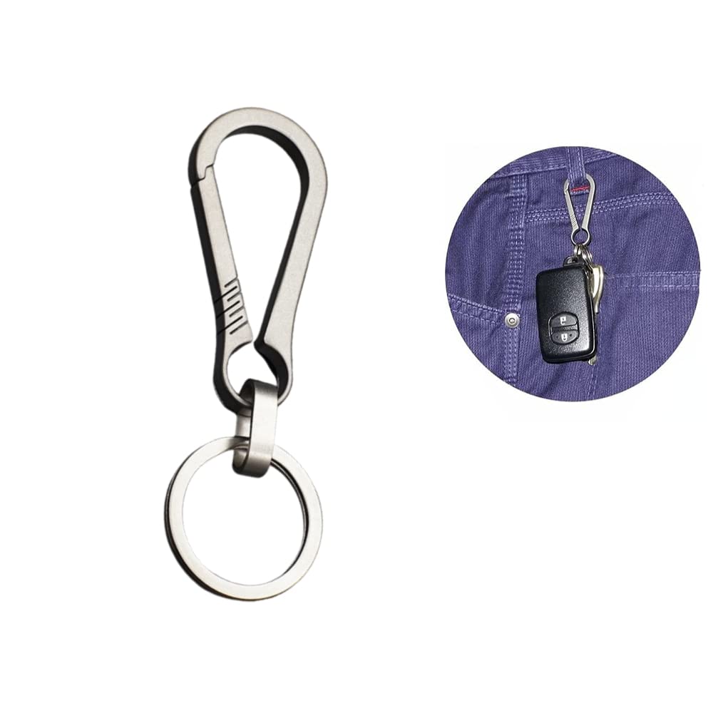 Itisyou Titan Karabiner Schlüsselanhänger Stilvoller Kleiner Schlüsselanhänger mit Hakenring, Herren