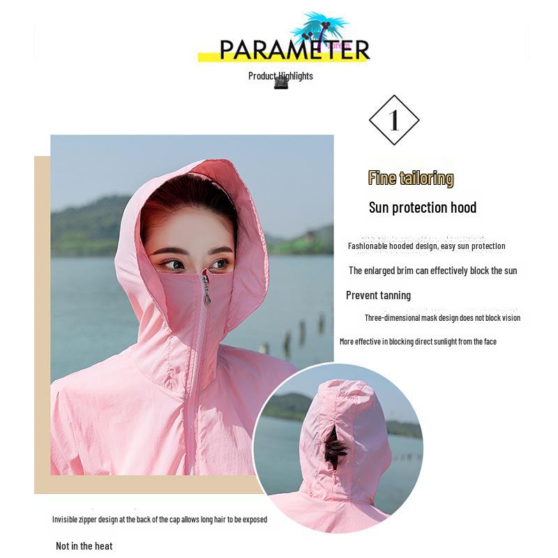 Ice Silk Summer 2025 Women's Sun Protection Breathable Cycling Cardigan Jacket