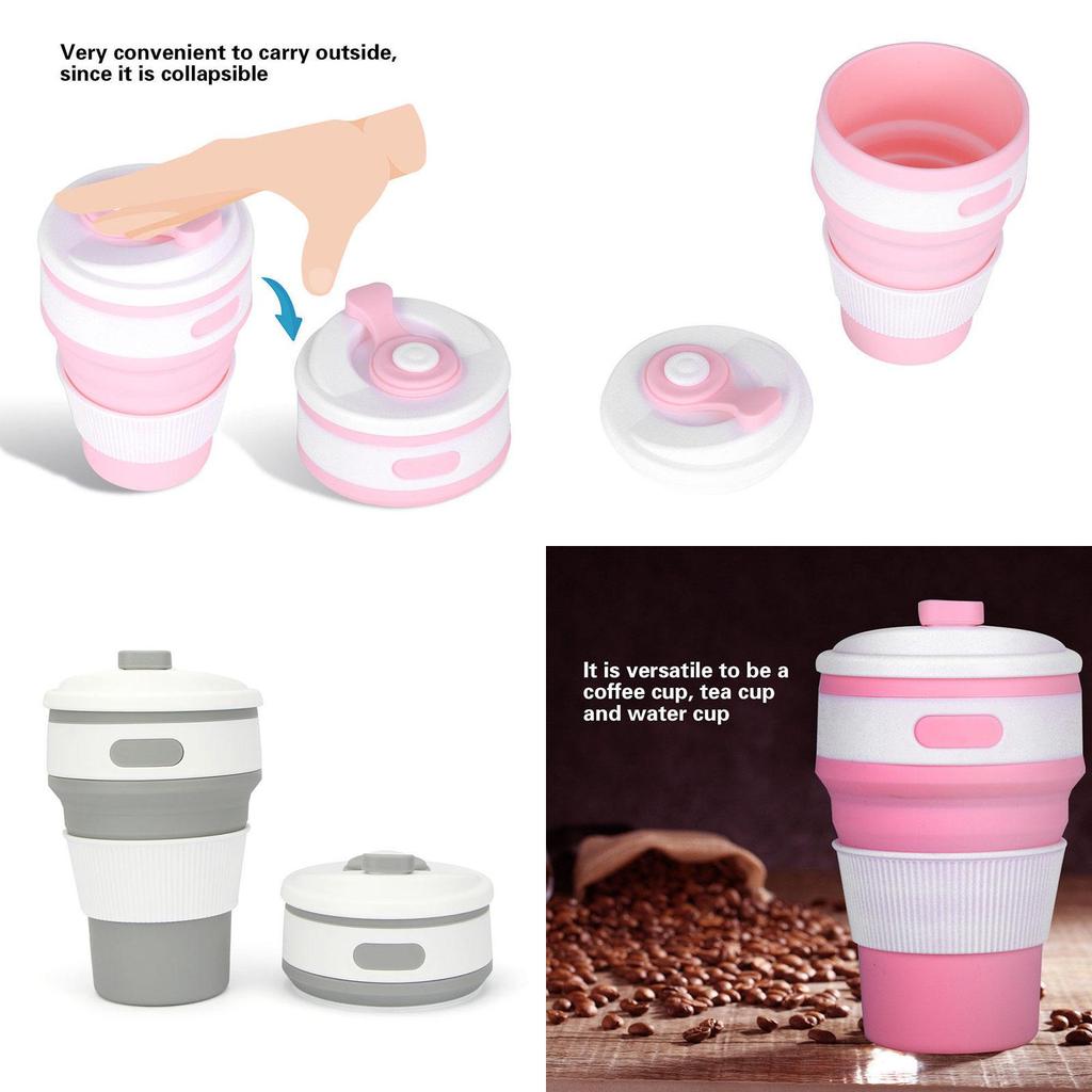 Stabiler 350ml Tragbarer Mini Silikon Faltbarer Kaffeebecher Für Outdoor-Abenteuer