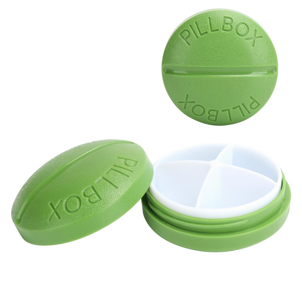 4 Grid   Case Round Portable Medicine Box Holder   for Home Travel Supplies