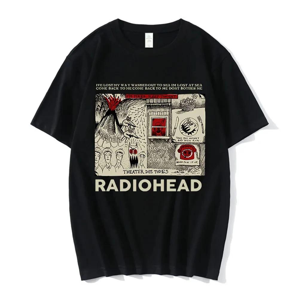

Винтажная Классическая Футболка Radiohead Мужские Футболки Североамериканский Тур Рок Парни Женская Футболка Camisetas Hombre Хип-Хоп Уличный Повседневный Топ M