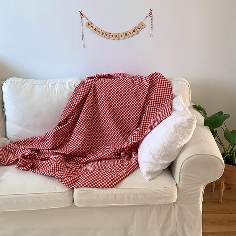 Christmas Tablecloth Xmas Red Green Tartan Buffalo Plaids Table Cloth Cover Kitchen Dining Party Holiday Farmhouse Decoration