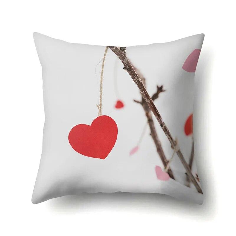 Peach Heart Pillowcase Home Living Room Soft Decoration Sofa Cushion Cover Bedroom