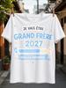 Je Vais Etre Grand Frere 2027 Pastel Baby Reveal Design With Progress Bar Feet Stars Hearts And  Unisex All Tshirt