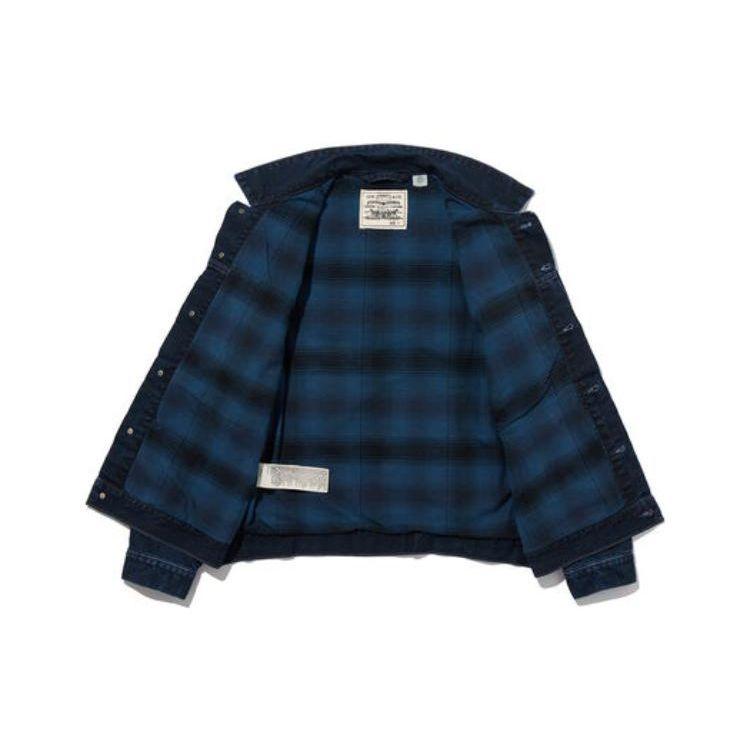 Levis Button-Down Collar Long Sleeve Jacket Men Jackets Navy-Blue A6138-0000