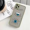 Turkish Evil blue eye Phone Case matte transparent For iphone 14 11 12 13 plus mini x xs xr pro max cover